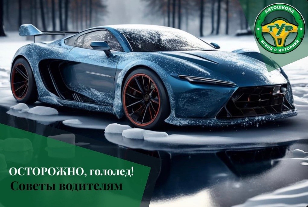 Осторожно, гололёд! Советы водителям при езде по скользкой дороге.